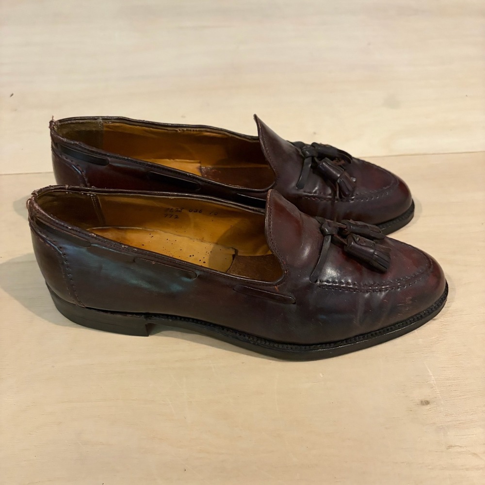 Peal & Co Brooks Brothers Tassel Loafers Mens 10 C Brown Leather Dress Shoes JR